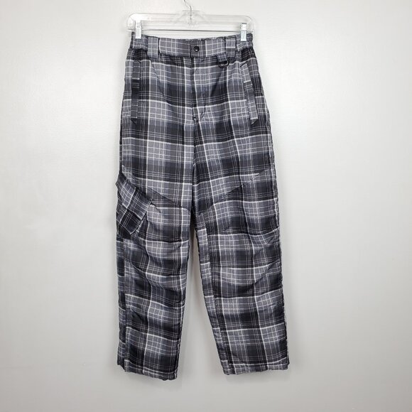 Athletech Kids Gray Black White Plaid Winter Snowpants Size XL (14/16) - Picture 1 of 16